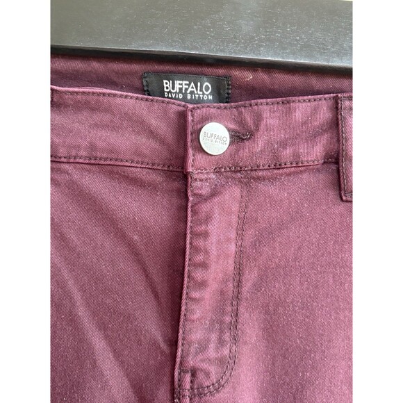 Buffalo David Bitton Women Royal Stretch Size 8 w29 Dark Maroon Skinny Leg Jeans - Picture 5 of 6